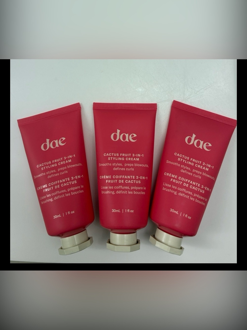 Lot of 3 Dae Cactus Fruit 3-in-1 Styling Cream Travel Mini Size 1 fl oz 30ml NEW